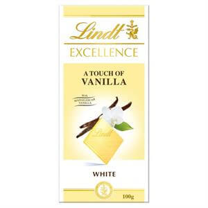 Lindt EXCELLENCE White Vanilla Bar 100g